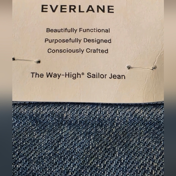 Everlane The Way High Sailor Denim Jean Size 27 NWT - Picture 5 of 9